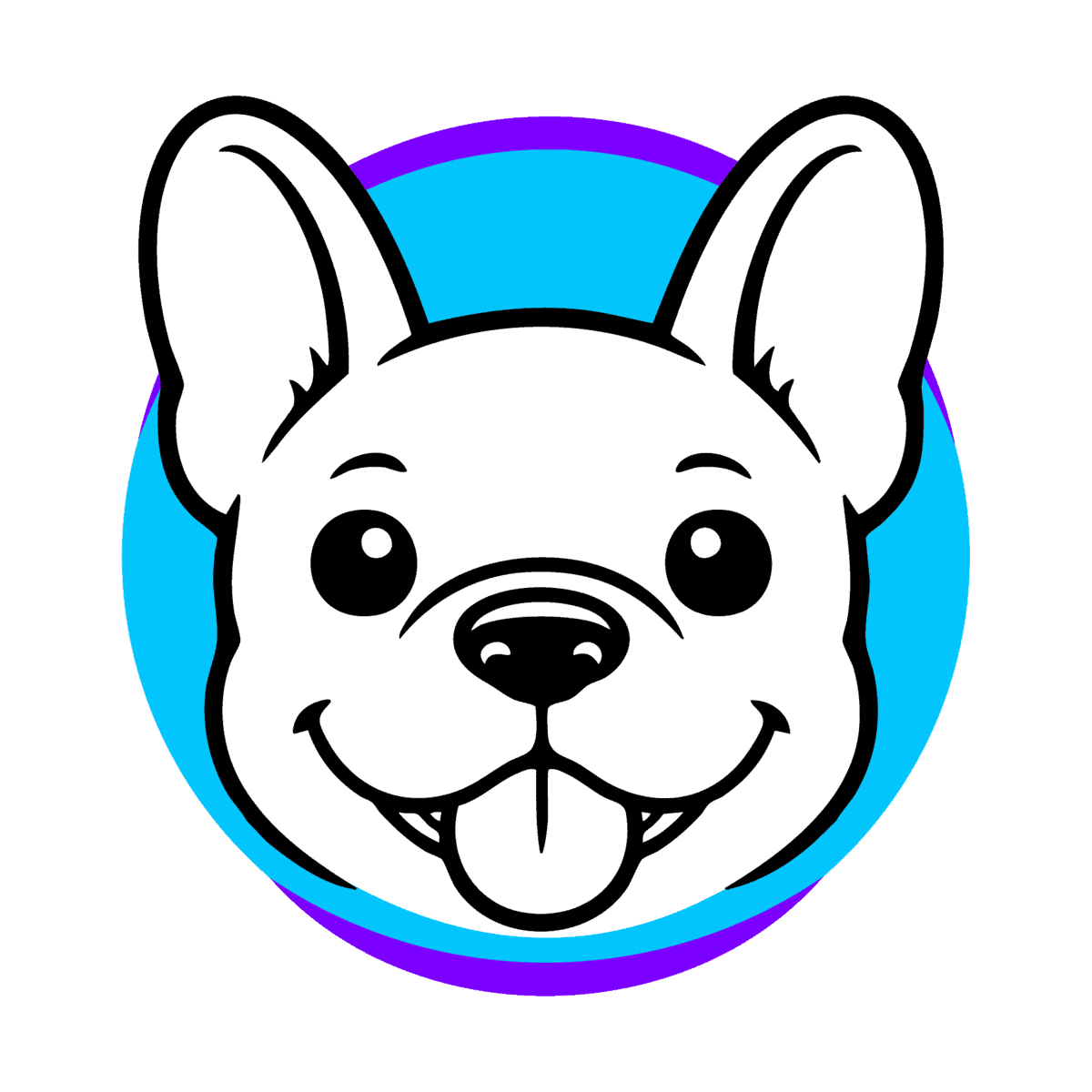 Cartoon Fido dog logo for dog walking services.