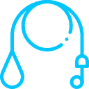 Dog walker with leash and contact info for Saving Fido.